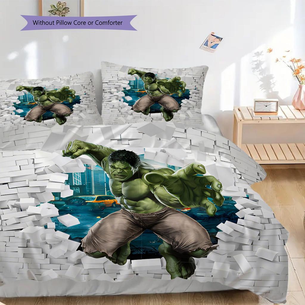 Superhero Strength Hulk'S Grip Bedding 1 Duvet Cover 2 Pillowcase Without Core Christmas Birthday Gift Soft And Comfortable Bedding Set