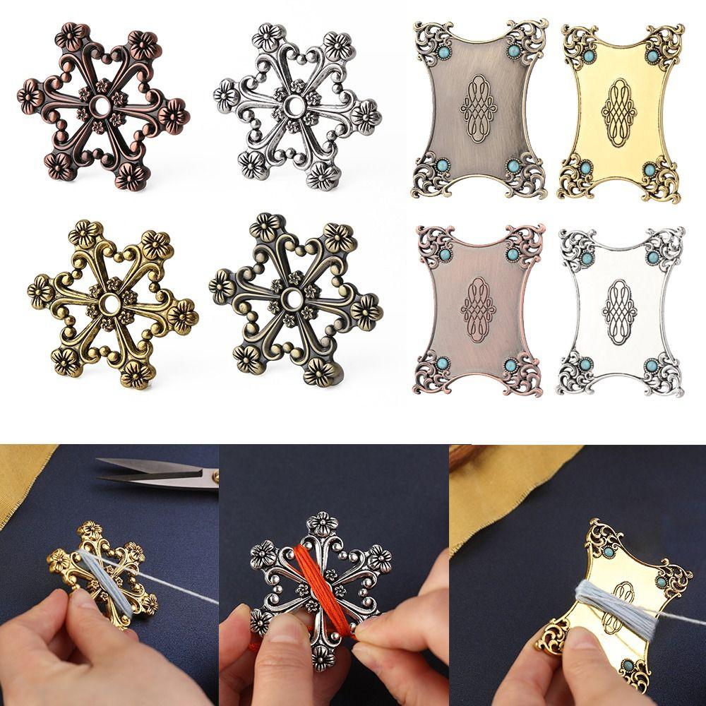 Plum Blossom Cross Stitch Winding Board Thread Bobbins Holder  Cross Stitch