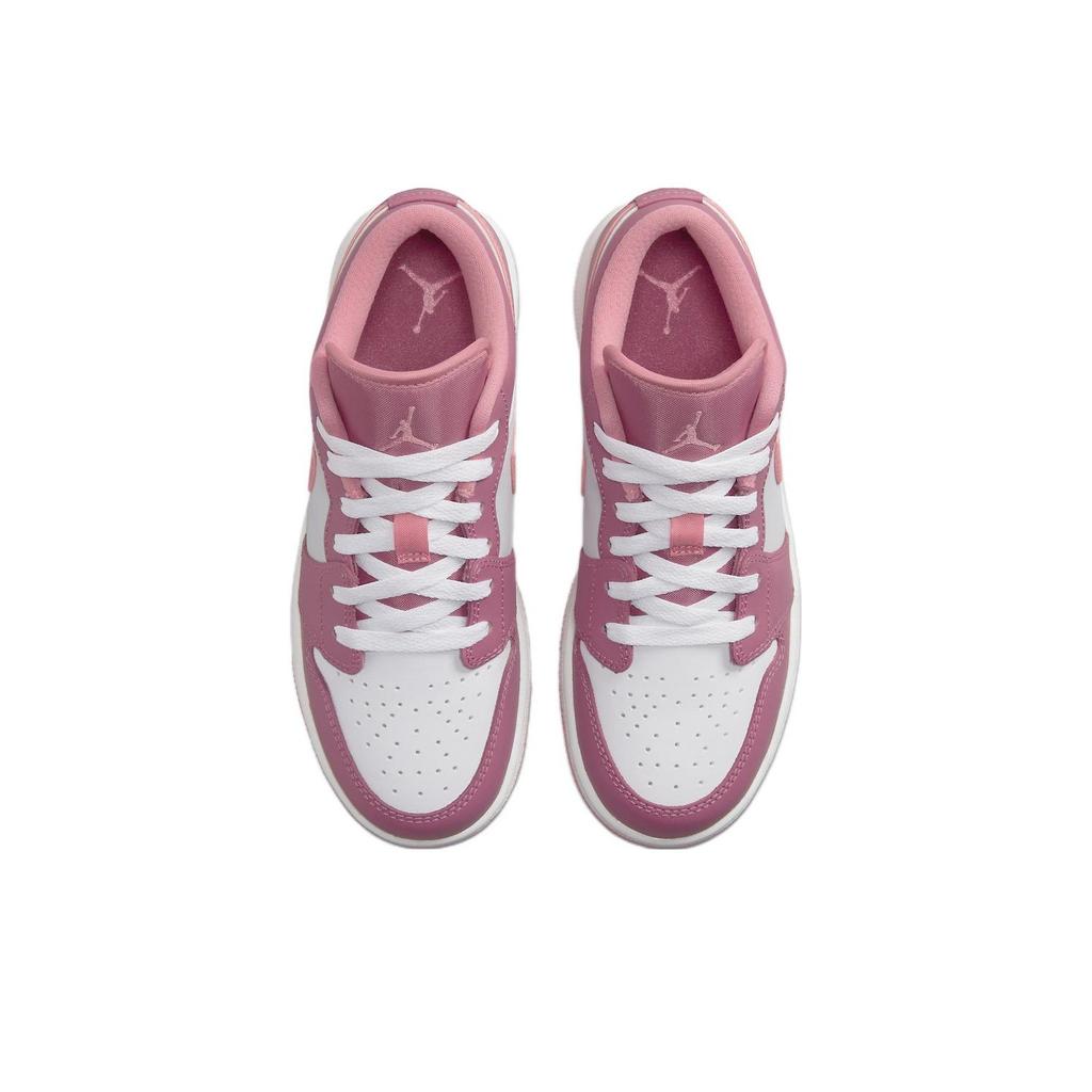 Детские кроссовки Air Jordan 1 Low GS Desert Berry Pink Coral-Chalk White 553560-616