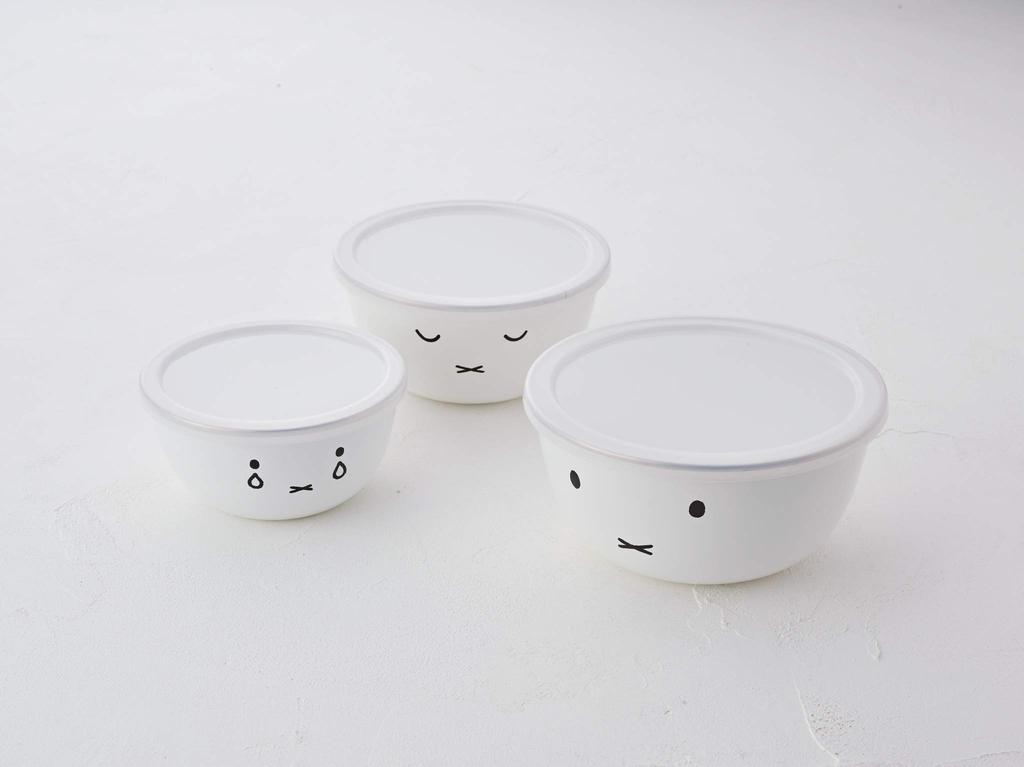 Fuji Horo Mixing Bowl 3 Piece Set White Miffy Face