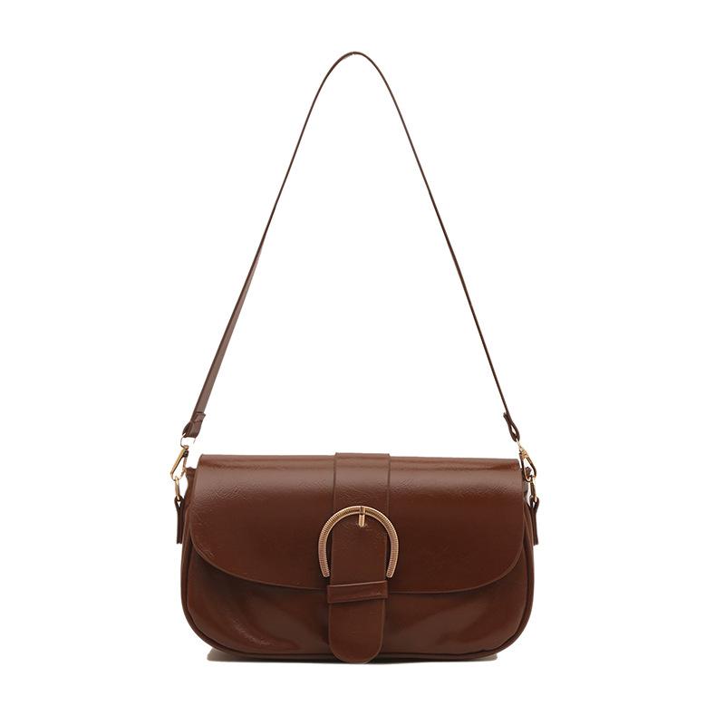 Korean version of retro simple small bag women's 2025 spring new trendy fashion messenger bag texture foreign style underarm small square bag