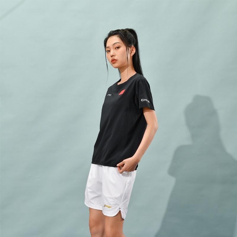 Футболки Li Ning Унисекс Черные С Круглым Вырезом Средние AHSU291-1