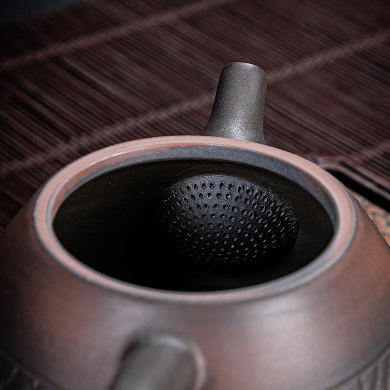 200 мл Винтажный фиолетовый глиняный чайник ручной работы Фиолетовый глиняный чайник для заваривания в печи для заваривания бытовой китайский фильтр Красота Чайный набор