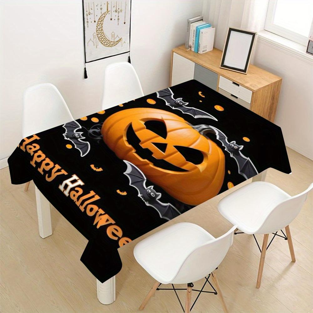 Happy Halloween Rectangle Table Cloth for Table Decor Home Dinner Reusable Tablecloth for Wedding Party Halloween Decorations
