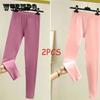 2Pcs Women's Line Pants Underpants Leggings Winter Velvet Inner Warmth Leggings Comfortable and Thin Inner Lining Long Pants