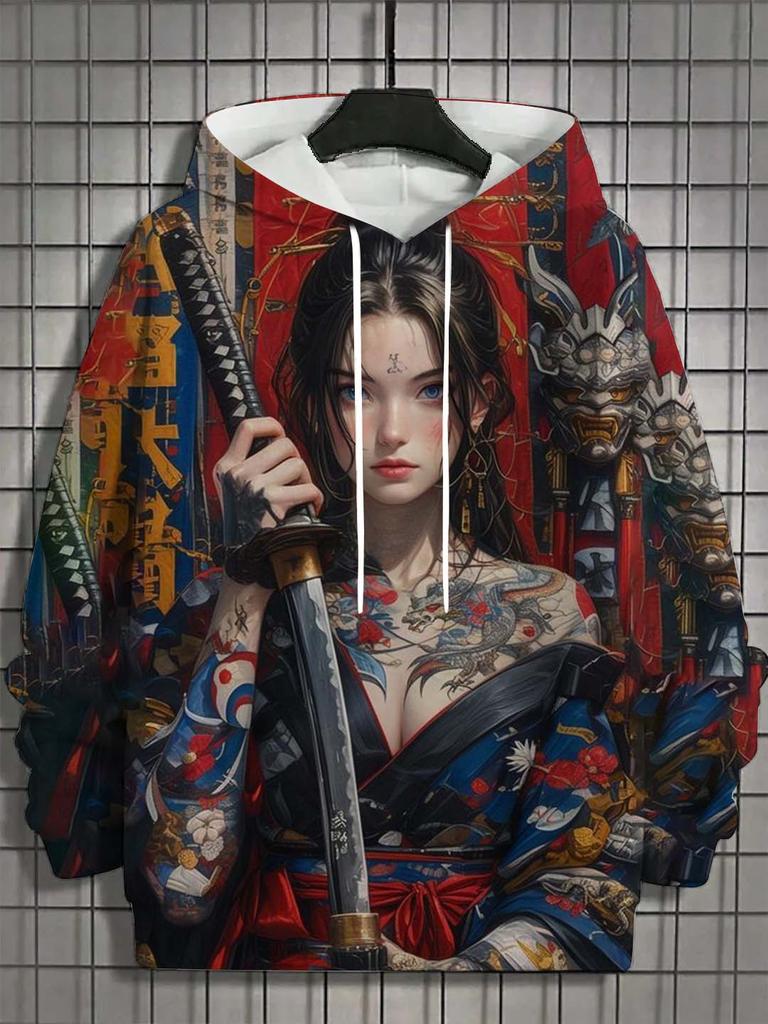 Men's Hoodie Bad Girl Tattoo Sexy Beauty Pattern 3D Printed Top Autumn New Fashion Casual Hip Hop Neutral Hoodie Tops