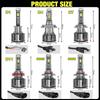 2pcs H7 H4 LED Canbus Car Headlights Bulbs 70W 50000LM H1 H8 H9 HB3 9005 HB4 9006 H11 9012 Hir2 LED Bulb H13 9008 Hi/Lo Beam Auto Turbo Lamp 6500K