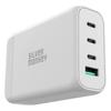 Silver Monkey Sma152 130W Gan Charger 3Xusb-C Pd Usb-A Qc 3.0 With Detachable Power Cable - White