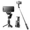Bluetooth Selfie Stick with Stabilizer, Anti-Shake, LED Fill Light, and Mini Handheld Gimbal Tripod for Vlogging