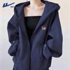 Huili Women's Hooded Lambswool Cardigan Jacket