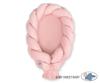 2-in-1 braided baby cocoon - dusty pink