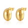 Серьги из нержавеющей стали в стиле ретро Niche Design Premium Women's Gold Doudou Earrings Популярные серьги