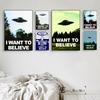 I Want To Believe X File TV Play Canvas Prints Modern Painting Posters Wall Art Pictures For Living Room Decoration No Frame