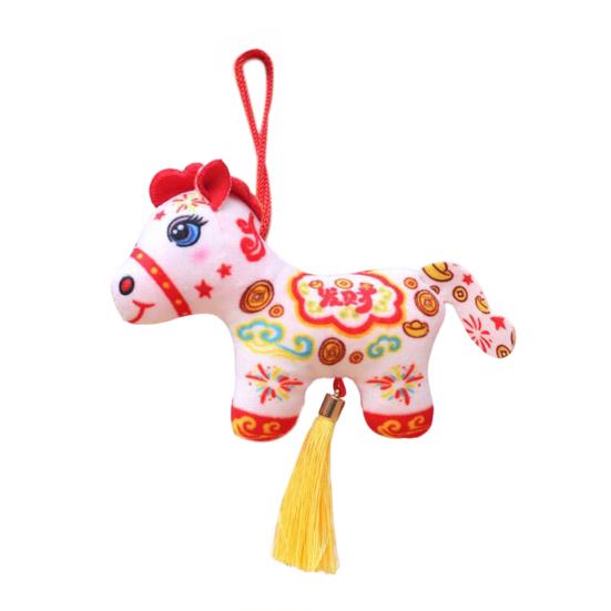 Подвеска-брелок в виде лошади, плюшевая кукла на удачу в виде лошади, мягкая фигурка зодиакального пони, год 2026