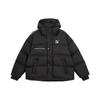 Lifestyle Casual Series Letter Print Hooded Down Jacket Men Outerwear Black 539230-01