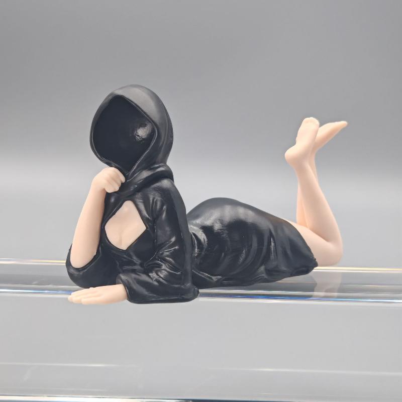 3D Таинственная Статуя Готическая Черная Мантия Фигура Королевы Скульптура для Книжной Полки Жуткие Сидящие Статуэтки Настольные Украшения Хэллоуинские Подарки