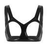 Женский кожаный бюстгальтер без косточек из ПВХ с мокрым эффектом, беспроводной бикини, бюстгальтер, ночное белье, укороченные топы на бретелях