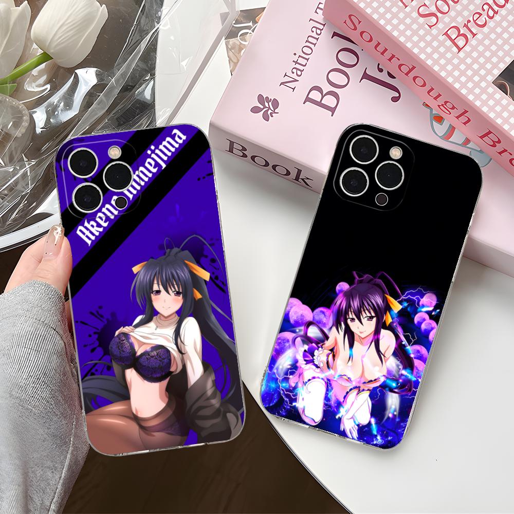 Чехол для телефона High School DXD Акено для iPhone 16 15 14 13 12 11 X XR XS 8 6 Pro Max Plus Mini Прозрачный Цветная Печать Роскошный Красивый
