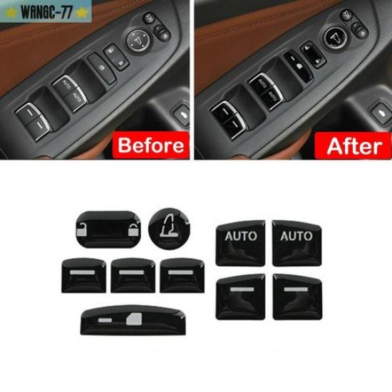 For Honda Accord 2018-20 Window Lift Switch Button Frame Trim Cover Black