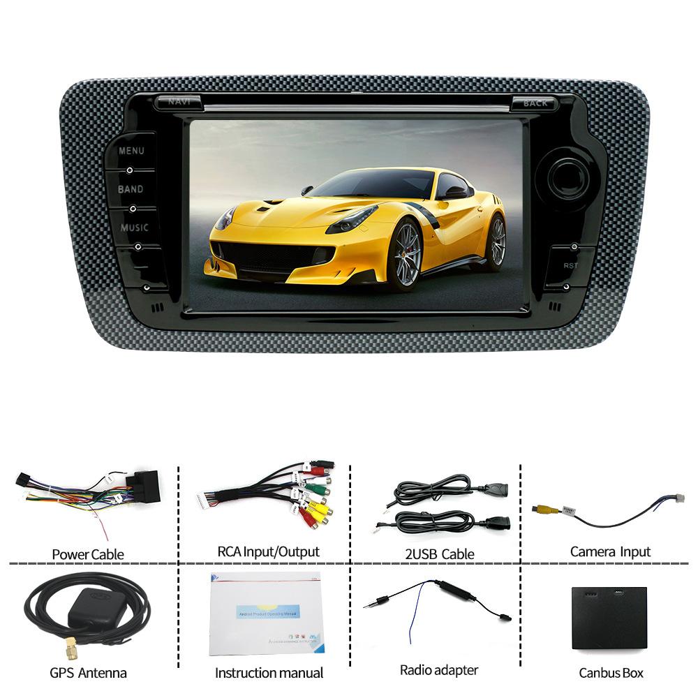 Car Radio with Carplay Android Auto for SEAT Ibiza Pizza 09-13 IPS Touch Screen GPS Navigation Intelligent Systems AHD