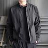 Тонкая модная куртка с воротником-стойкой на весенне-осенний сезон, повседневная, свободного кроя, простая однотонная, мужская, с длинным рукавом, рабочая