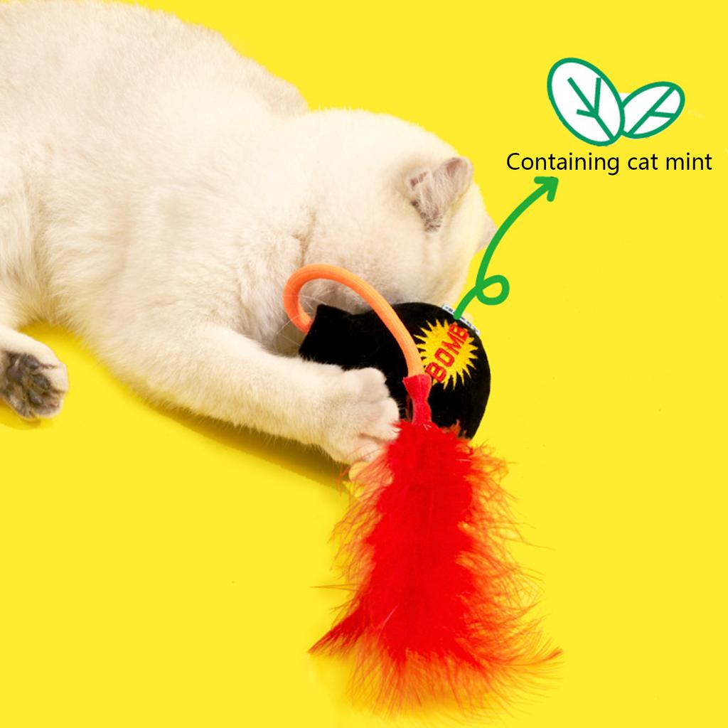 Жевательная игрушка для кошек, наполненная кошачьей мятой, безопасная игрушка для улучшения настроения со звуком погремушки для кошки, подарок для улучшения настроения для котенка