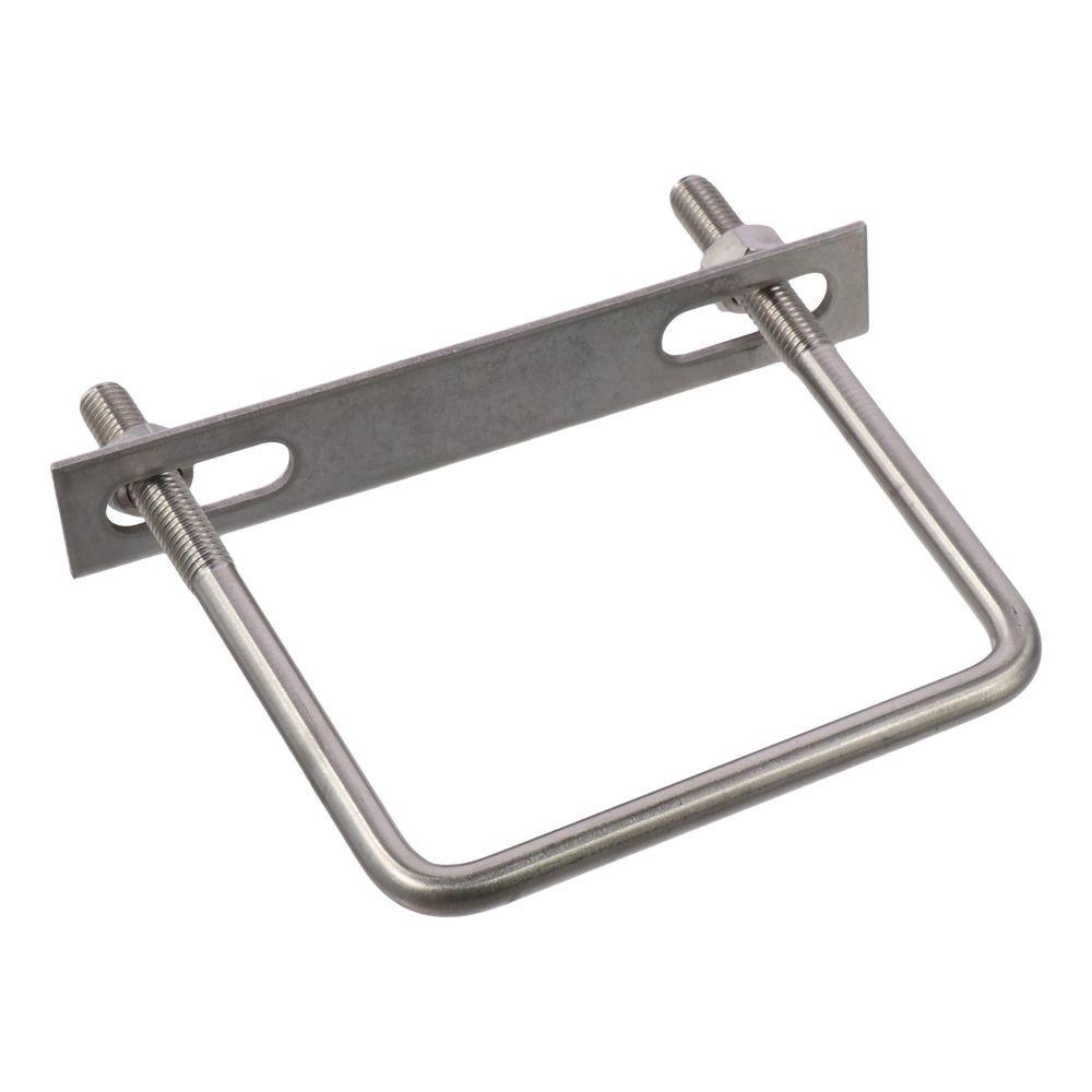 Квадратные U-образные болты из нержавеющей стали, серебряный U-образный зажимной болт с гайками и пластинами U-образный зажимной болт