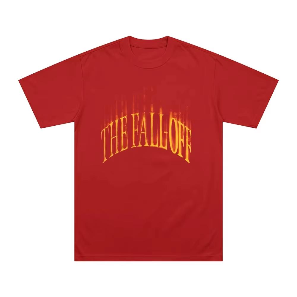 The Fall Off Flame Letter Graphic Cotton Tshirt Unisex Unisex Hip Hop Short Sleeve Casual Daily Streetwear Soft Fashion Tops