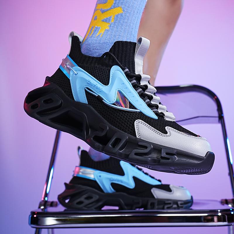 Спортивные кроссовки, мужские сетчатые дышащие повседневные туфли на платформе, мужские кроссовки в уличном стиле, женские кроссовки для бега, пара