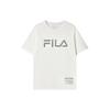 Fila Letter Logo Printed Round Neck Fashion Casual Short Sleeve T-Shirt Men T-Shirt White Sand Gray F11M418103F-GY
