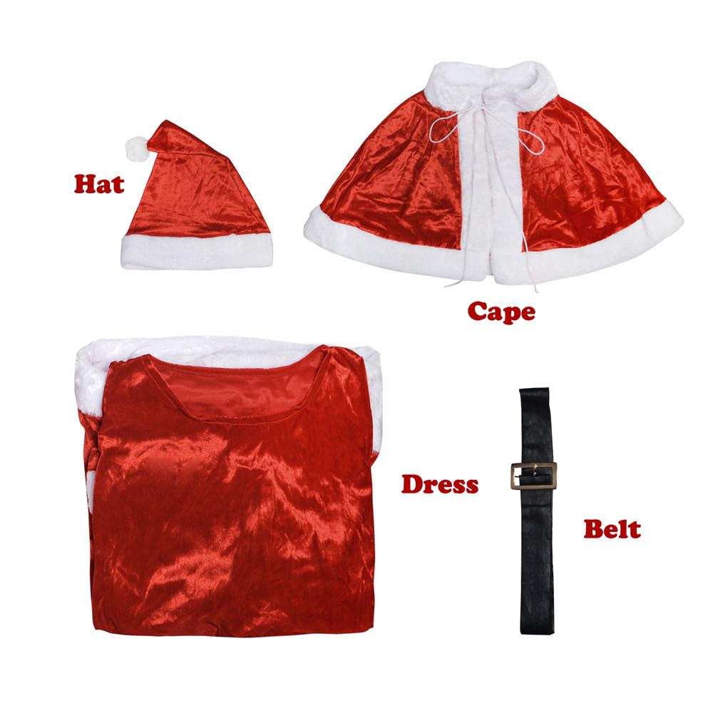 Женский милый наряд Мисс Санта-Клауса, рождественский маскарадный костюм