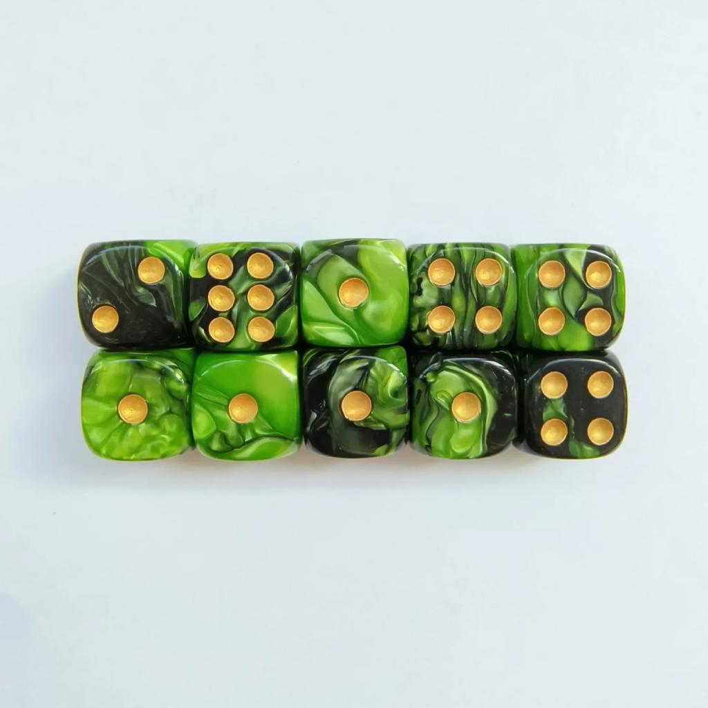 10 шт./набор 16 мм разноцветные игральные кости акриловые цифровые игральные кости для Dnd Rpg Cthulhu Running Team настольная игра настольная игра Dnd Dice Set