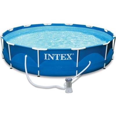 Комплект трубчатого бассейна INTEX Above Ground - Металлический каркас - 366 x 76 см - Круглый (Поставляется с насосом и картриджем.) - 28212НП