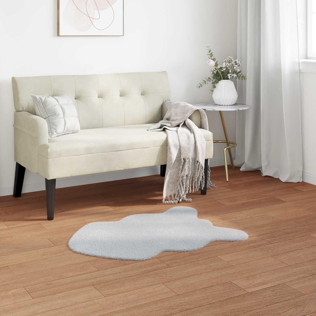 Non slip Artificial Rabbit Fur Rug OLITE Gray