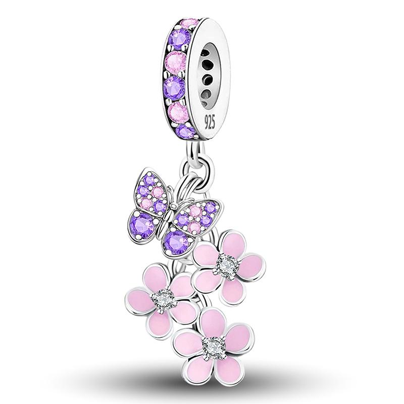 Оригинальные медные шармы-бусины, светящийся люминесцентный кулон в виде пчелы, светлячка, бабочки для браслета, шарма, DIY ювелирных изделий