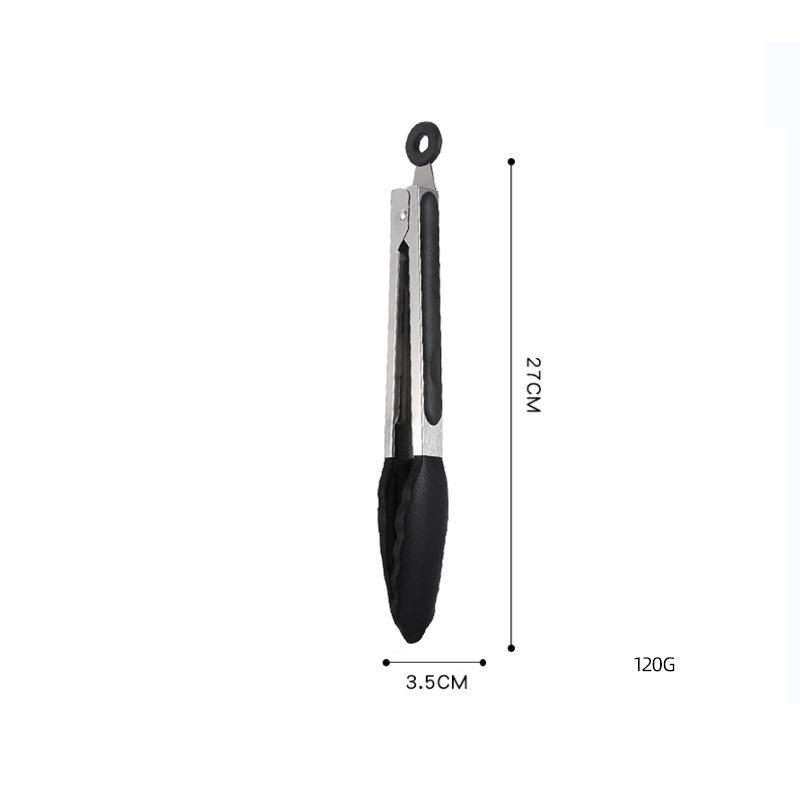 1/7/9/12inch Stainless Steel Food Clip BBQ Grill Steak Clip with Silicone Non-slip Handle Kitchen Accessories