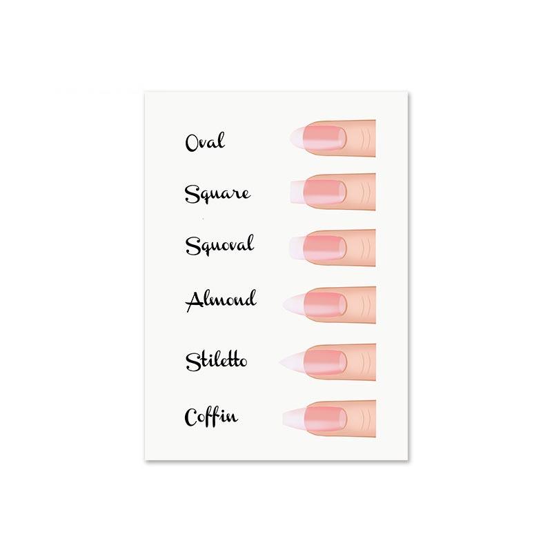 Модные формы ногтей, картины на холсте, постеры и принты для маникюрного салона, настенное искусство, картина для салона красоты, украшение комнаты для девочек