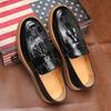 Модные мужские классические ретро лоферы с кисточками, модная мужская повседневная обувь, тисненая кожа, мужские слипоны на толстой подошве, уличные туфли на плоской подошве 9607