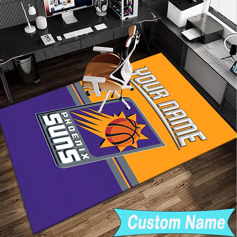 Custom Name Rug Suns Basketball Artwork Area Rug Suitable for Indoor And Outdoor,Carpets for Homes, Offices,Living Rooms,Home Decor,Christmas Gift