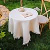 White Round Table Tablecloth Multi-purpose Dinner Tea Table Covers Garden Table Cloth  Dessert