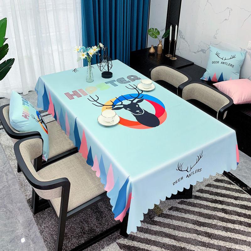 Скатерть в минималистском стиле, художественная водонепроницаемая маслостойкая моющаяся скатерть для стола, бытовой журнальный столик, прямоугольная скатерть