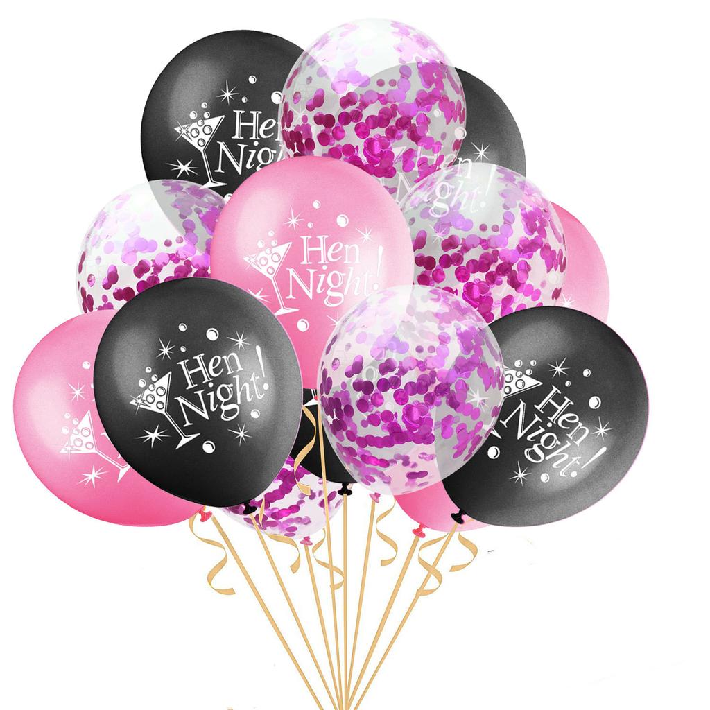 10pcs, 12 Inch, Blue Pink Gold, Confetti Latex Balloons, for Baby Shower Birthday Wedding Decorations