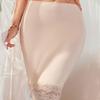 Юбка с высокой талией, однотонная мягкая дышащая ткань, утягивающая юбка с кружевом