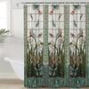 Waterproof Shower Curtain Stained Glass Meadow Flower Dragonfly Polyester Fabric Bath Curtain Home El Bathroom Shower Curtain