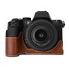 Для камеры Nikon Z 50 II Получехол Текстура личи Отверстие для батареи Покрытие из ПУ кожи с плечевым ремнем