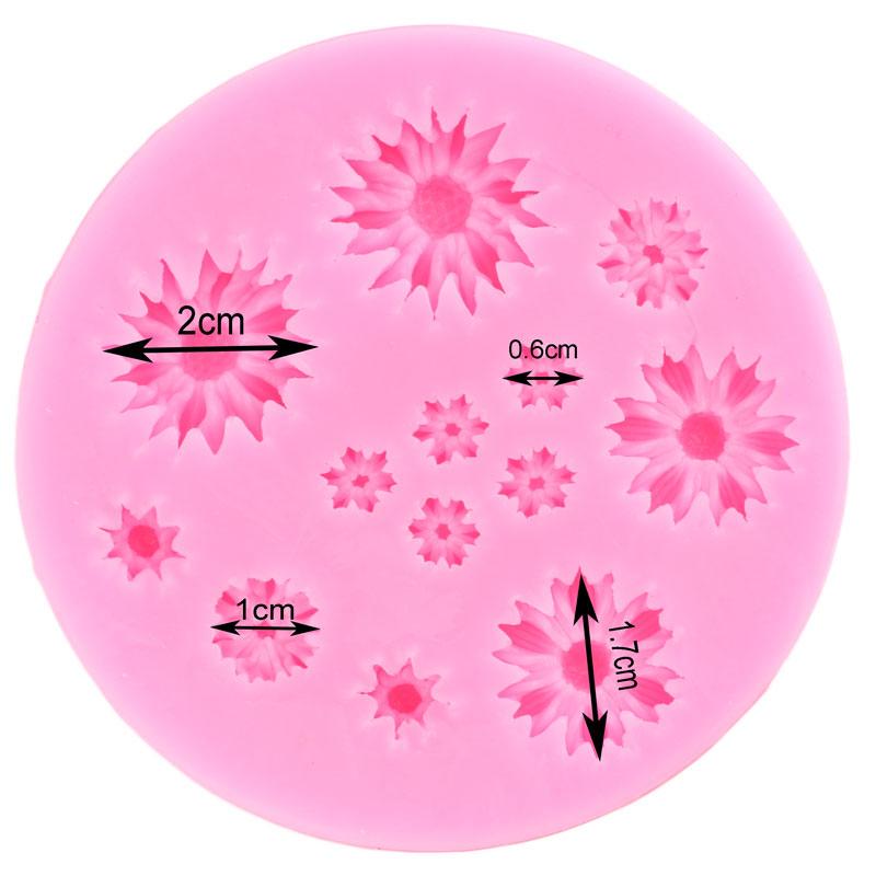 Дейзи дикая хризантема цветок силиконовая форма DIY формы для выпечки кексов Дейзи форма для помадки инструменты для украшения торта шоколадные конфеты форма из смолы