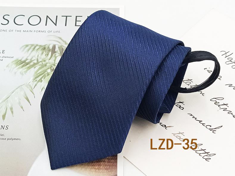 Мужской деловой галстук с ленивой молнией 8 см, легко завязывается, полосатый черный галстук без узлов