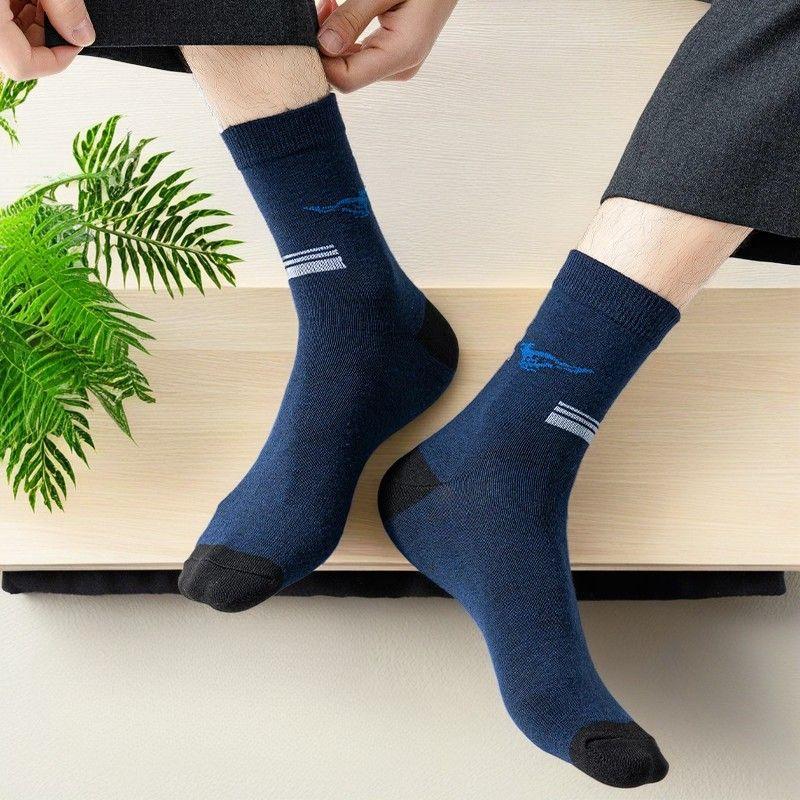 1/5/10 пар мужских носков, дышащие хлопковые спортивные носки, дышащие дезодорирующие деловые носки, большие размеры 39-44