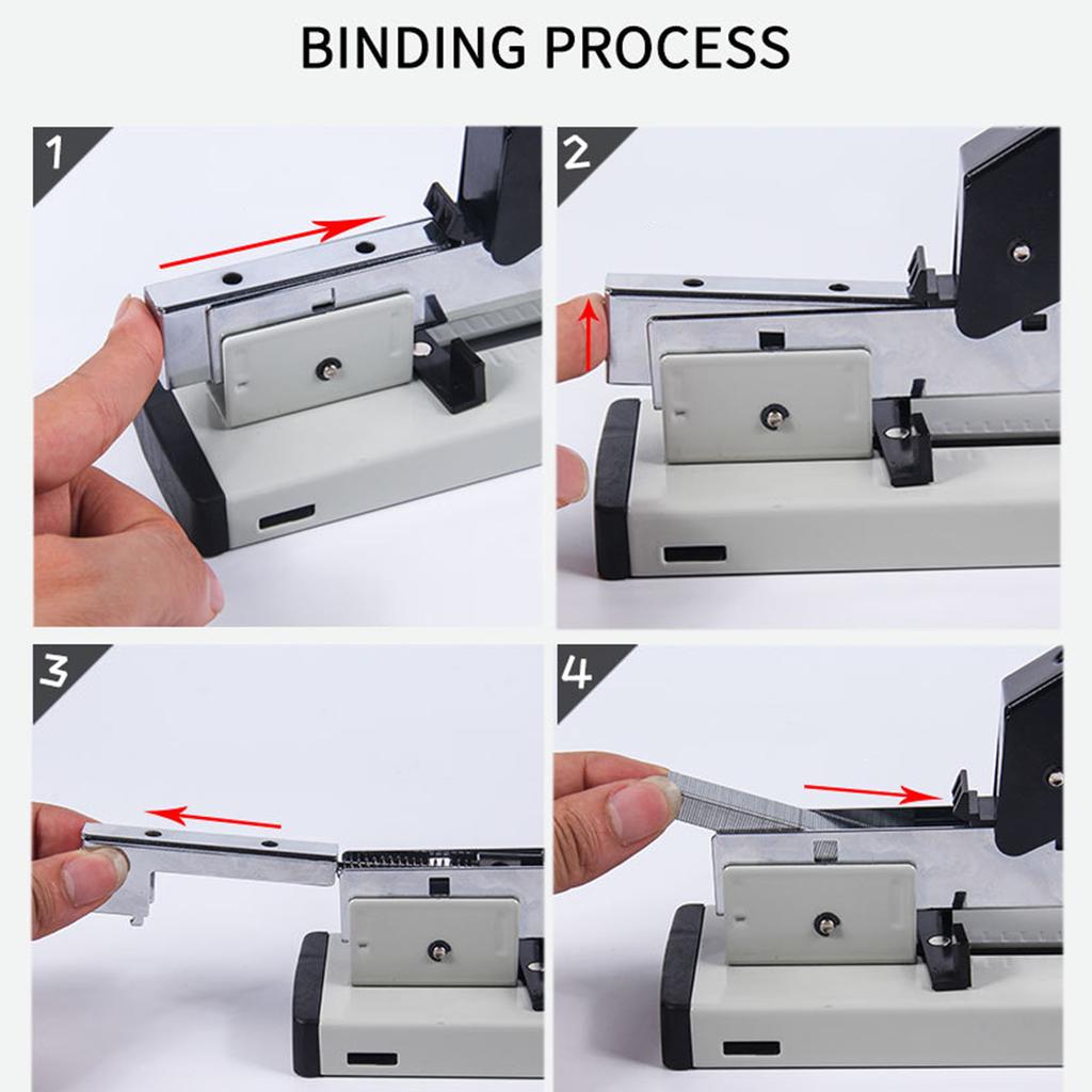 Stapler Heavy Duty Large Metal Painted Handle Steel Iron Rubber Comfortable Grip Office Stapler for