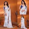 Women Designer Chinon Shiffon Silk Sari Saree Indian Bollywood Party Wear Ethnic Saree